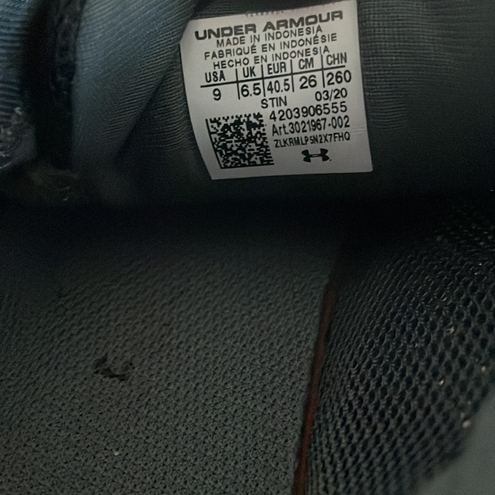 Under Armour Black White Charged Impulse Women's Running Shoes - Picture 3 of 5